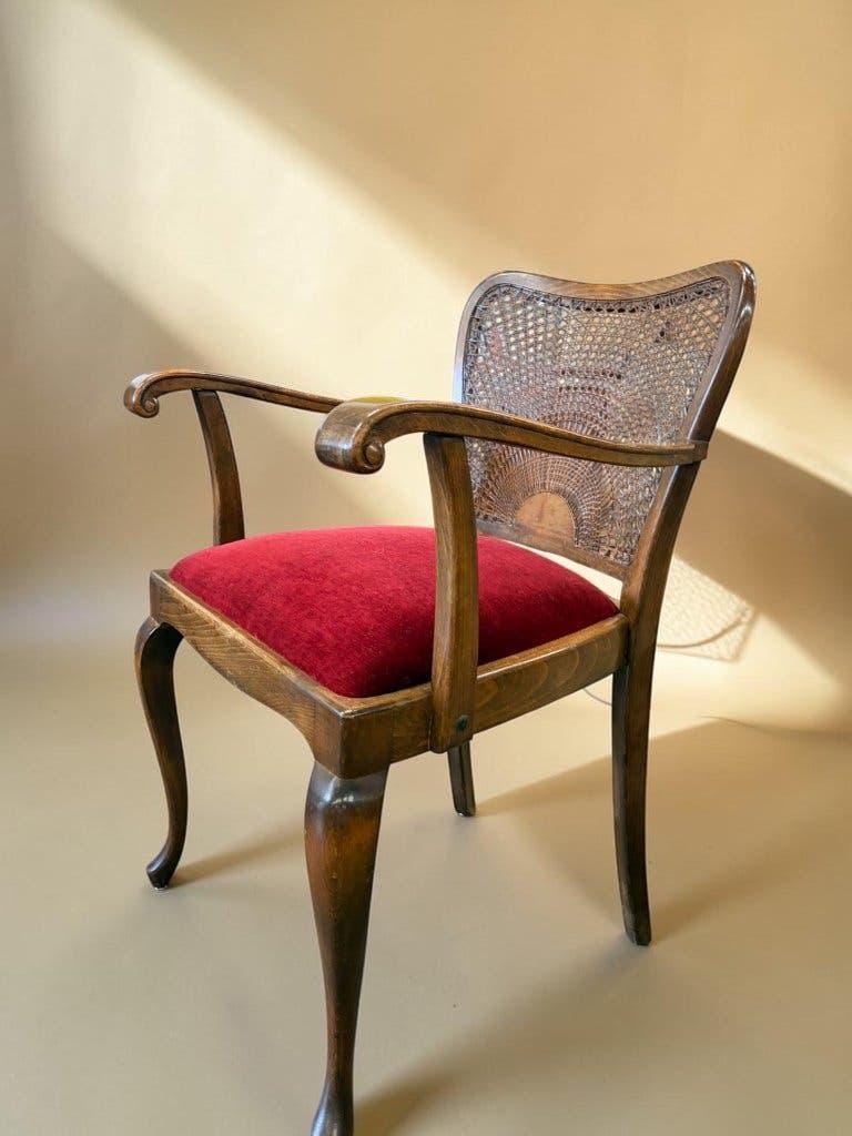 Fauteuil vintage en bois / une place / fauteuil lounge baroque