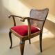 Fauteuil vintage en bois / une place / fauteuil lounge baroque