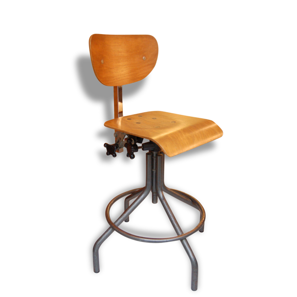 Chaise d'atelier vintage style bienaise années 60 70 | Selency