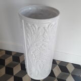 Umbrella door door ceramic canes enamelled white vintage floral motifs