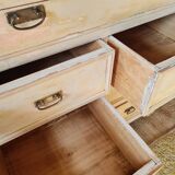 Craft furniture haberdashery - tall patinated chest of drawers - XXL chest of drawers