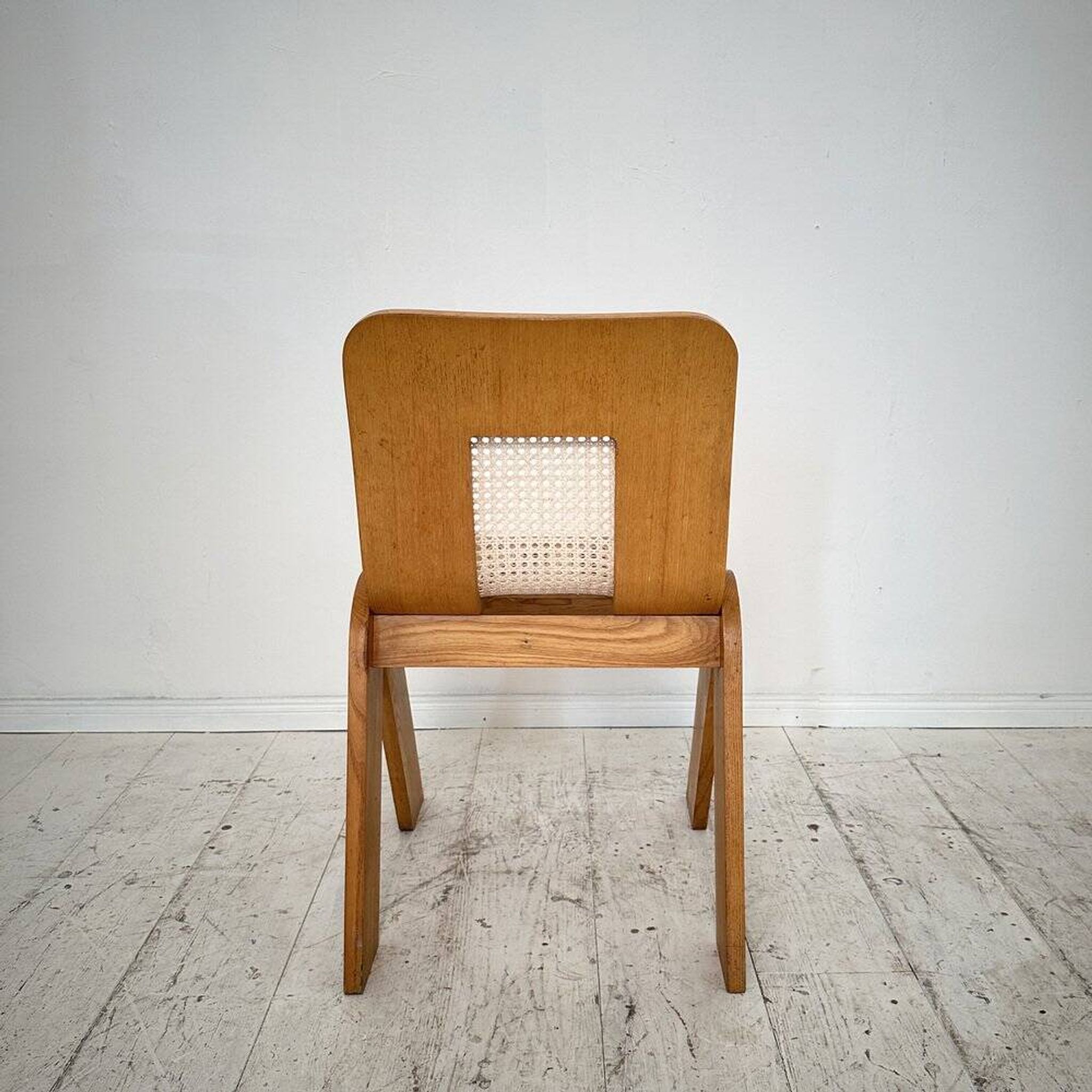 Italian chair in ash and caning by Gigi Sabadin for Stilwood, 1972