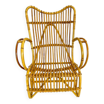 Marlène vintage rattan armchair