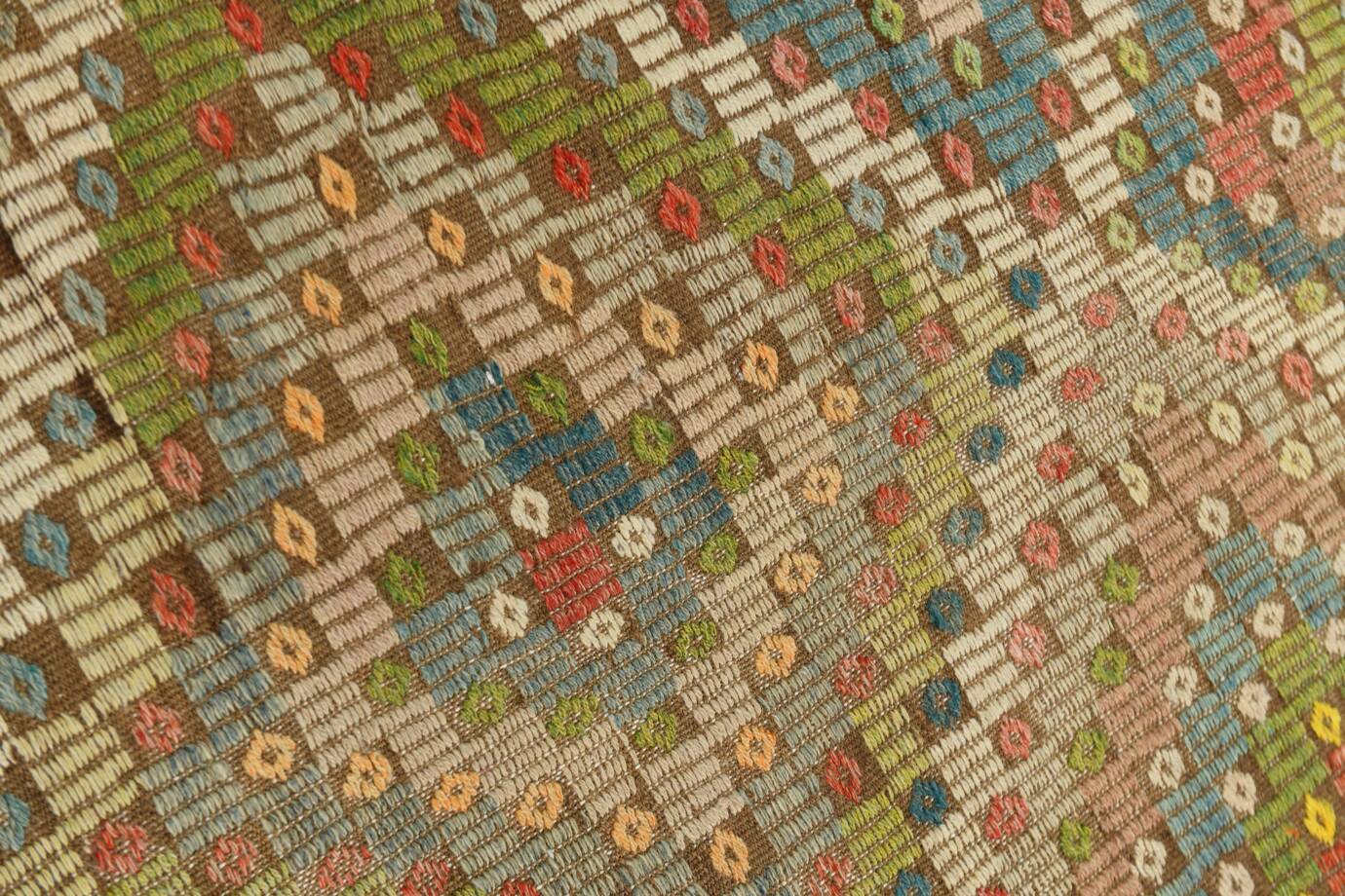 6x11 Large Area Kilim Rug, 192x330 Cm, Handwoven Kilim