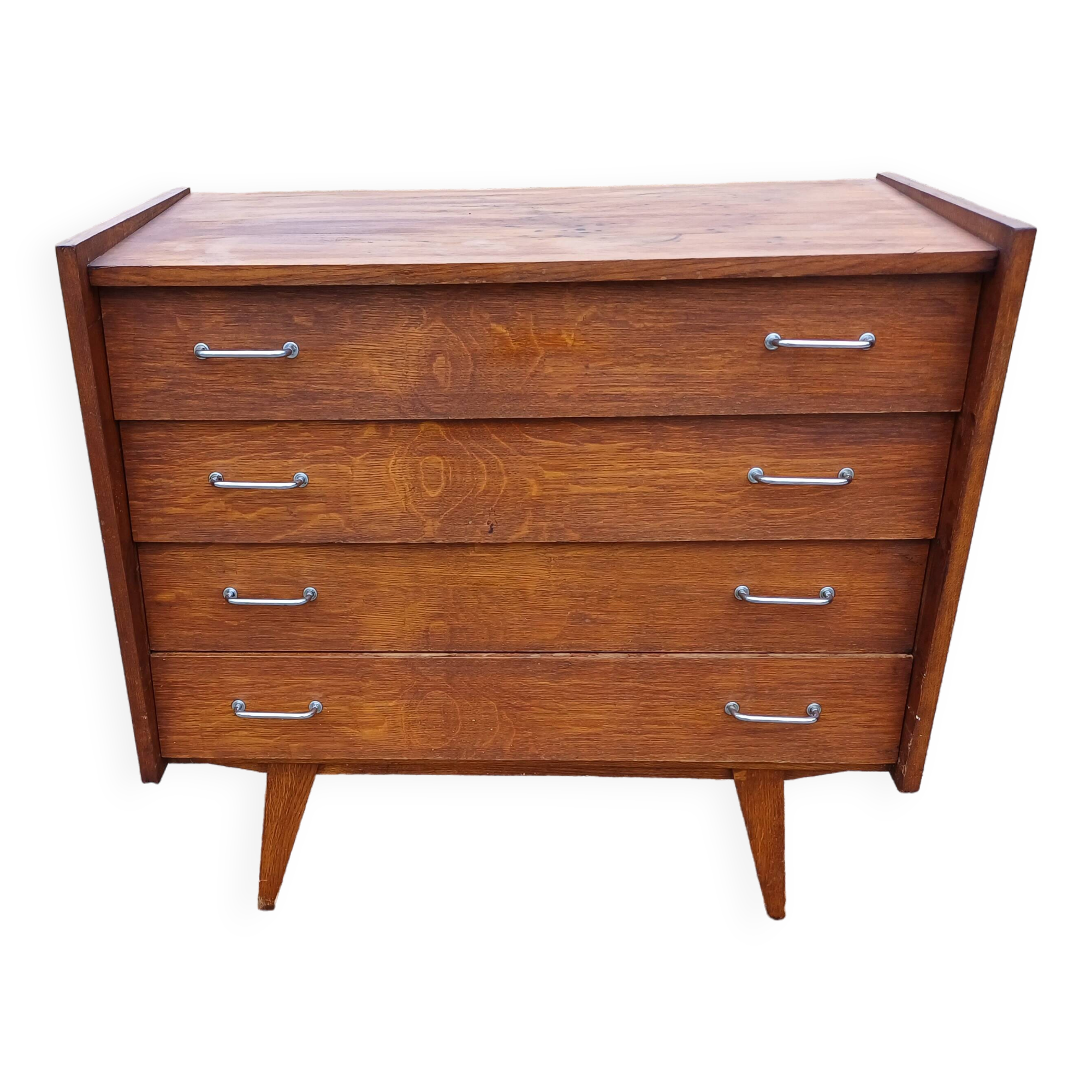 Vintage 50s Chest of Drawers with Compass Legs