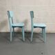 Paire de chaises bistro bleues