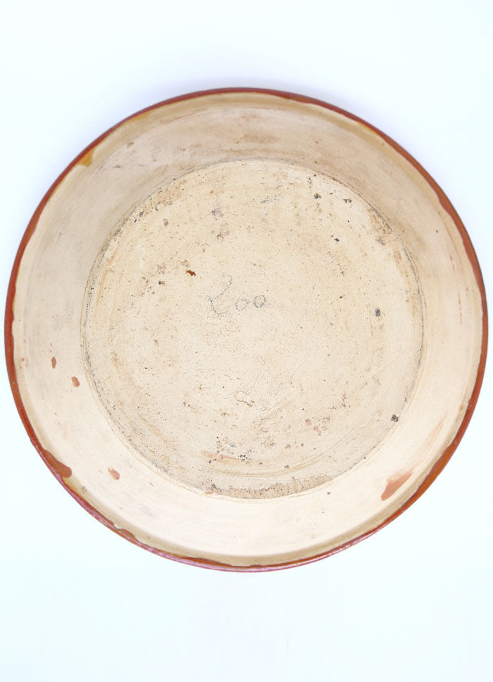 Savoy flower dish in glazed earth