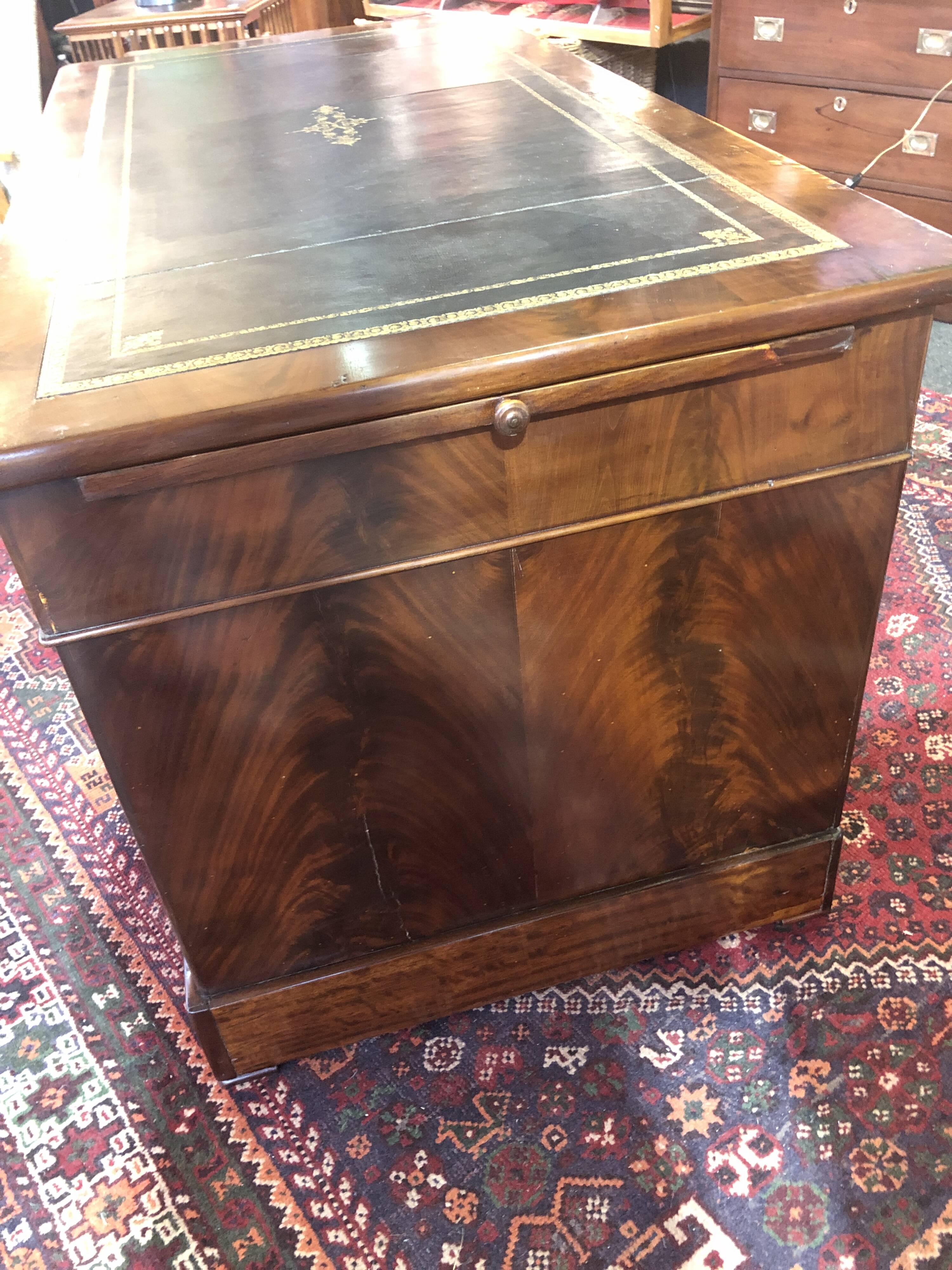 19th century pedestal desk