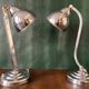 Old Art Deco desk lamp, in chrome metal-1950