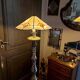 Tiffany floor lamp with stained glass shade