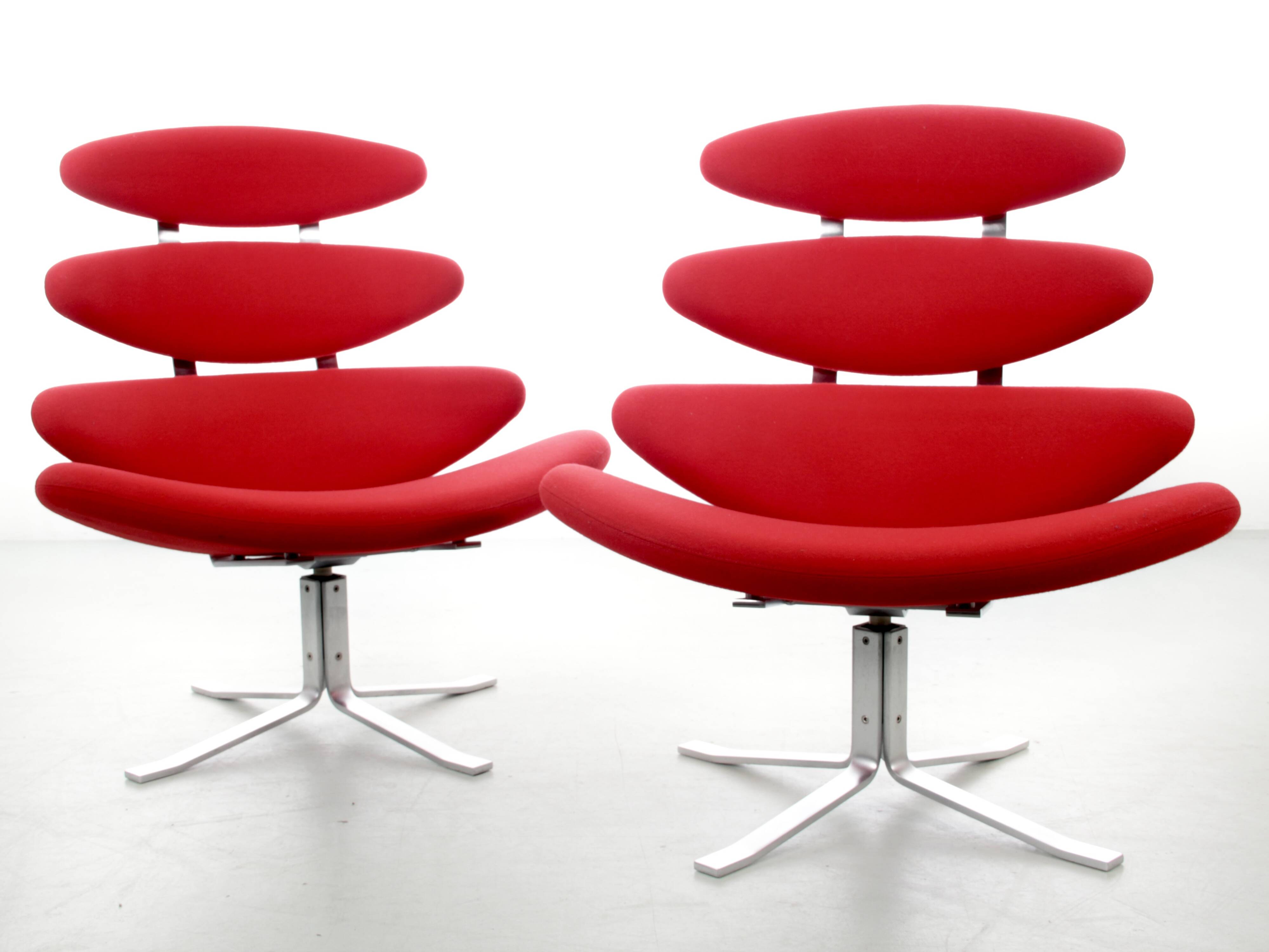 Paire de fauteuils scandinaves vintage modèle Corona