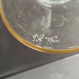 Large crystal bowl signed De Wan - Verrerie de Torino