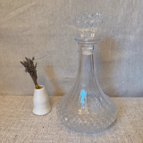 Chiseled glass carafe