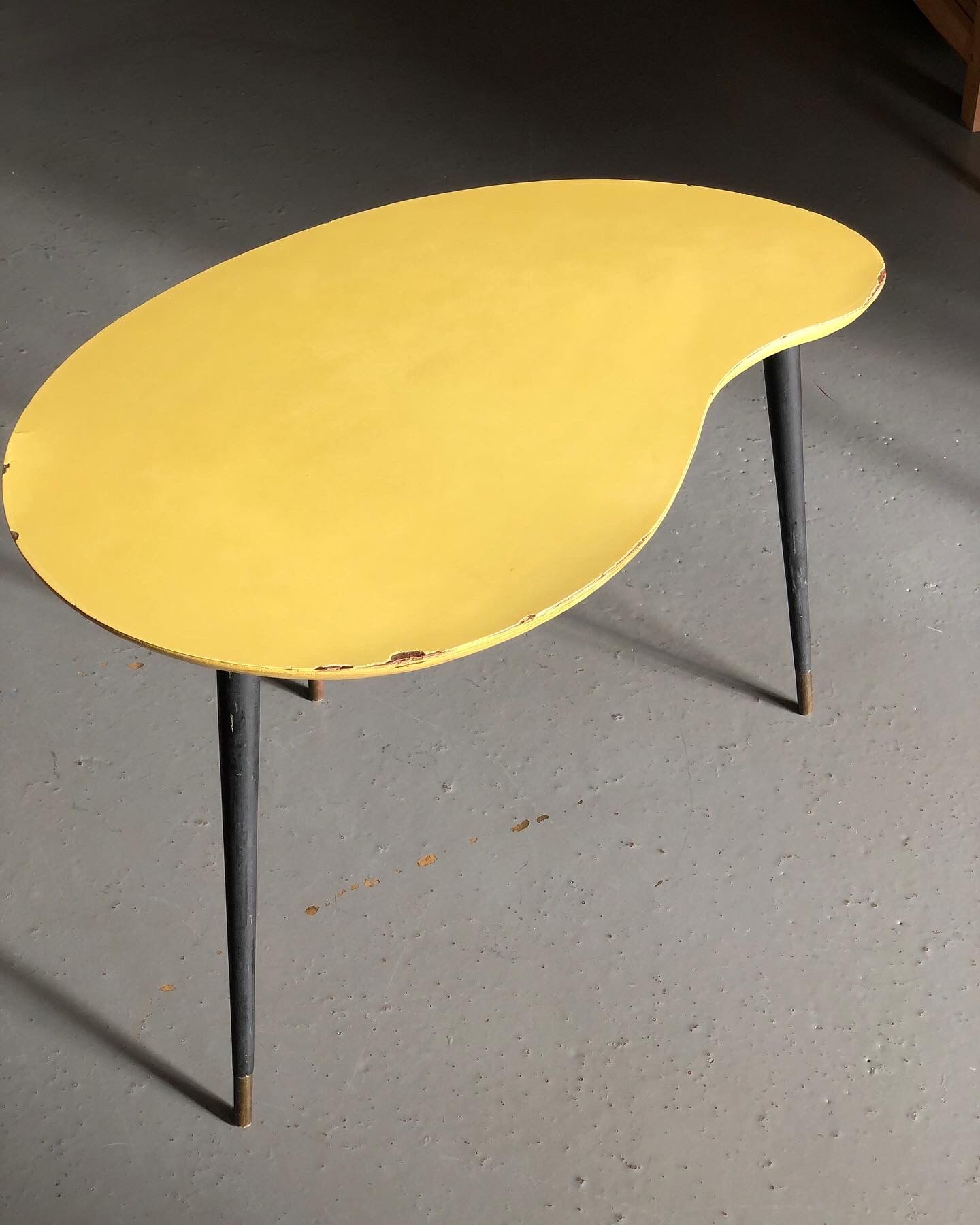 Yellow bean coffee table