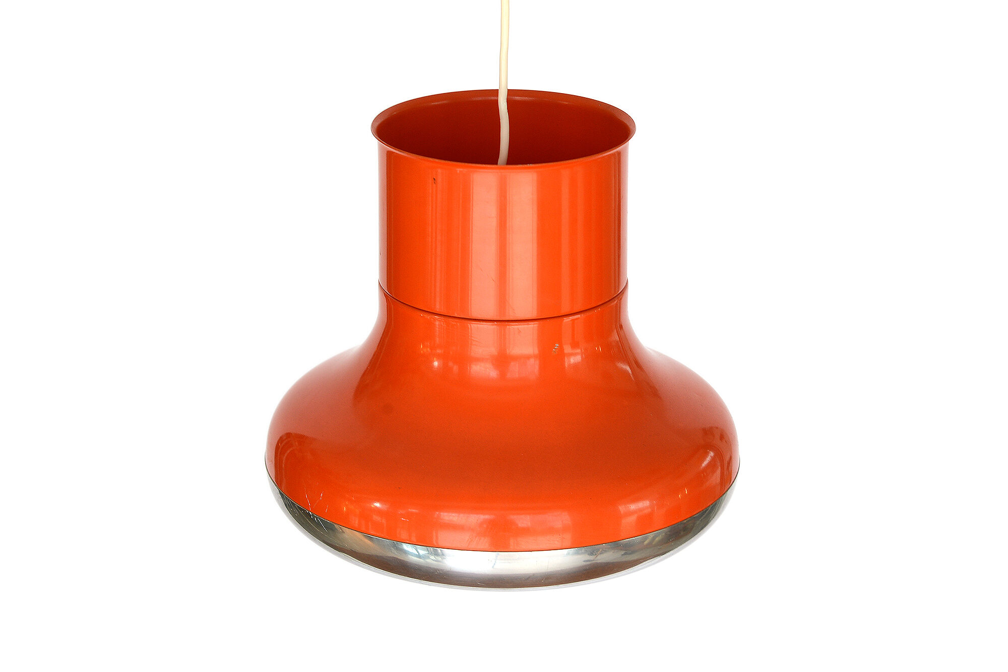 Orange pendant light "Fluga" by Hemi Sweden 1970s