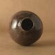 Vase soliflore grès chiné émaillé brun noix de coco vintage 1976