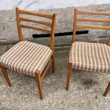 Set of 4 Scandinavian style chairs in vintage beech