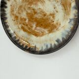 Red earthenware dessert plate