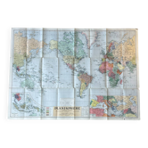 Tres grande planisphère Foldex - carte du monde en couleurs 104x74cm