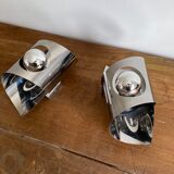 Pair of "Space age" wall lamps 1970