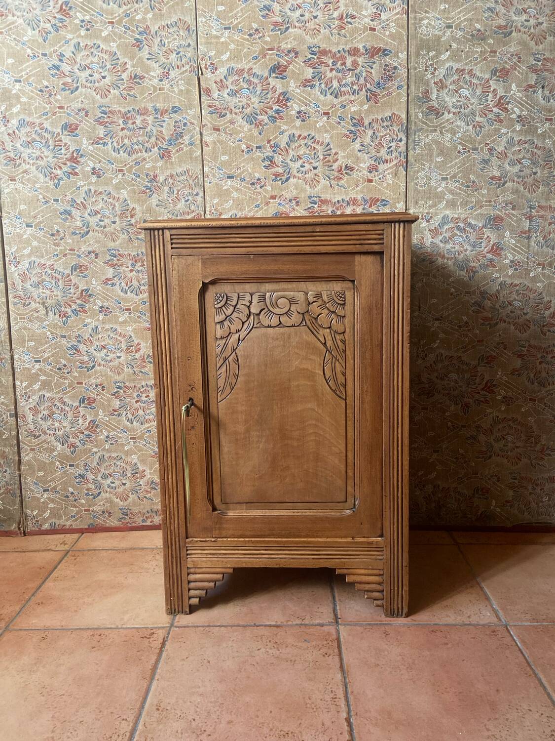 Antique Art Deco walnut sideboard