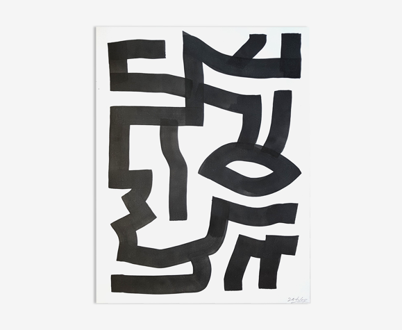 Peinture sur papier sans titre
