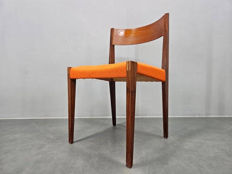 Set of Four Rare Teak PIA Chairs by Poul Cadovius, Girsberger, Denmark, 1960s
