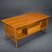 Model 75 Teak Desk by Gunni Omann for Omann Jun Furniture Factory, 1960s