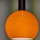 Orange opaline ball pendant light by Parscot, 1960s-70s