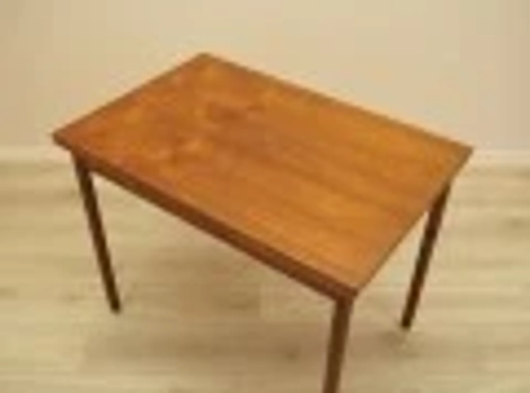 Danish teak extending dining table on solid wood legs, 1970s