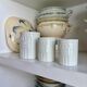 3 white porcelain aluminate pots from Limoges