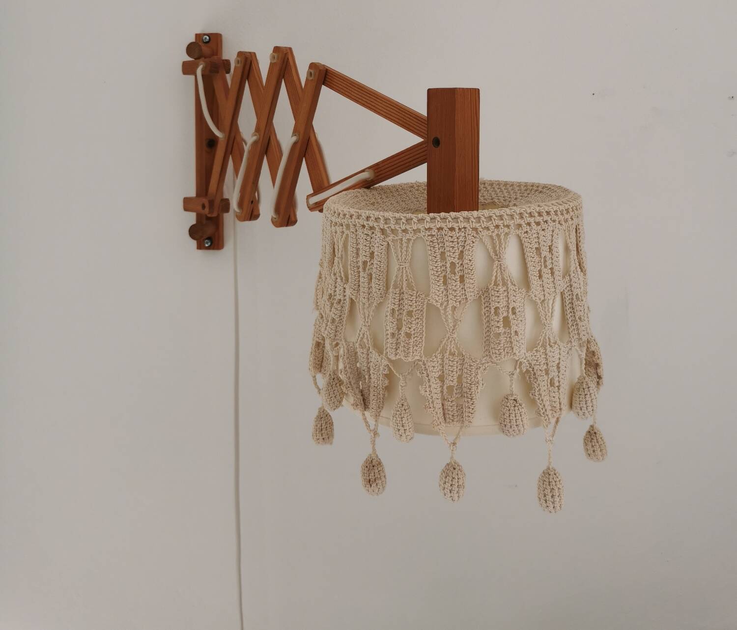 Vintage accordion wall light