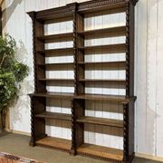 Bibliothèque de boiserie en chêne et sapin début XXème
