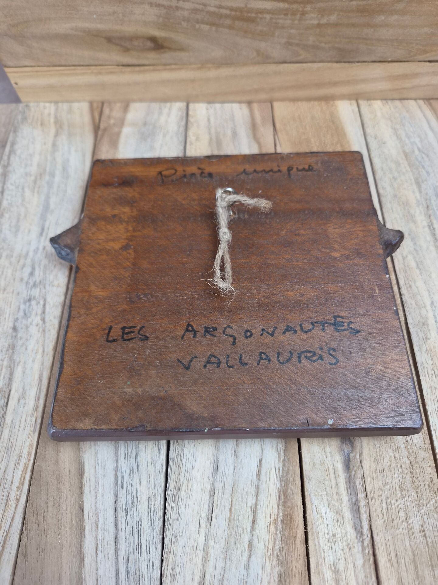 Rare wall mirror signed Les Argonautes, Vallauris.
