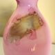 Pink vase, Murano Kristall Mery, blown glass with inclusions