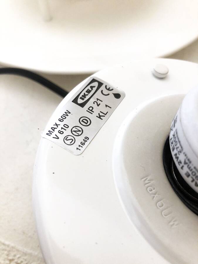 Vintage IKEA wall light, 1980