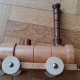 Miniature holzkuns loquai wooden train set