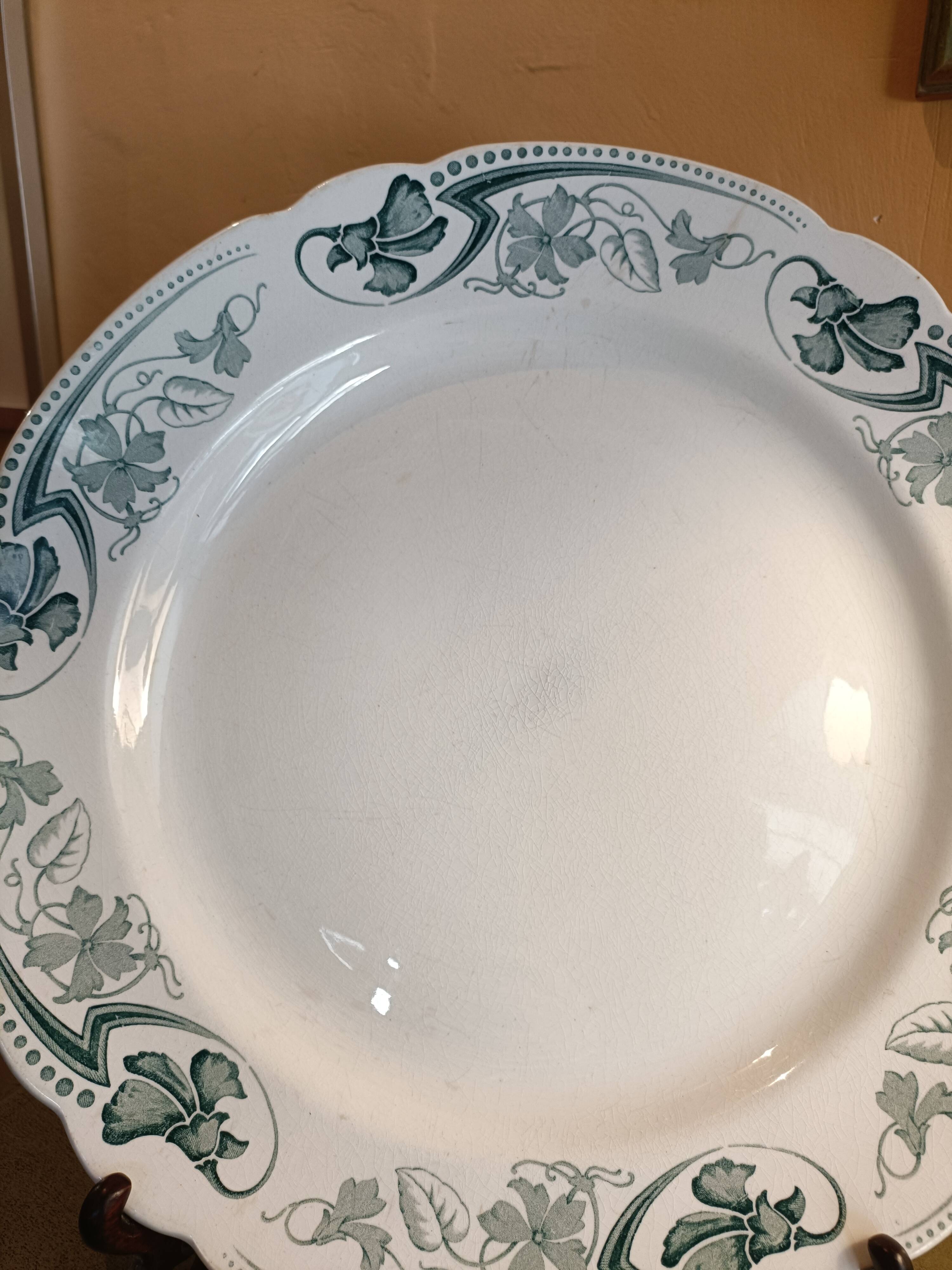 Iron flat plate Lunéville Art Nouveau Lucy 1900