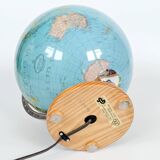 Columbus Duplex illuminated globe on a wooden base, 1980s