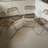Plia 5 chairs by Giancarlo Peretti for Castelli vintage