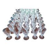 Set of 40 Daum France crystal glasses, Orval model