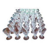 Set of 40 Daum France crystal glasses, Orval model