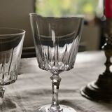 12 glasses with vine/crystal water