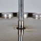 Glass and chrome chandelier