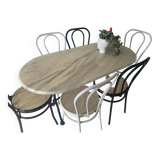 Table and 6 bistro type chairs