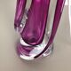 Large Crystal Glass "Pink" Table Light by Val Saint Lambert, Belgium, 1960s