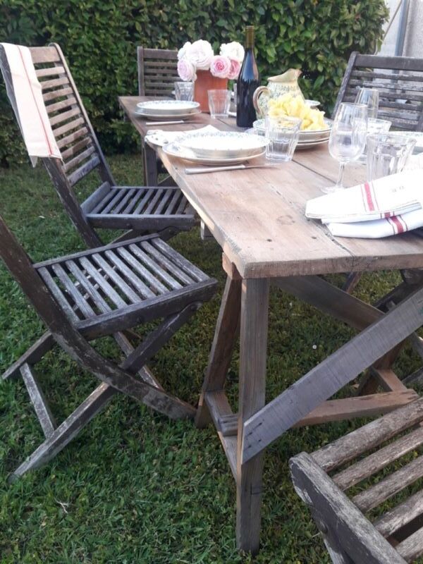table tréteaux 2m atelier campagne ancienne