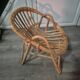 fauteuil enfant en rotin vintage