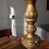 Antique candle pick in gilded wood 19th century