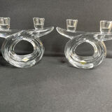 Vannes le Châtel - Candle holders with 2 lights (2) - Cristal